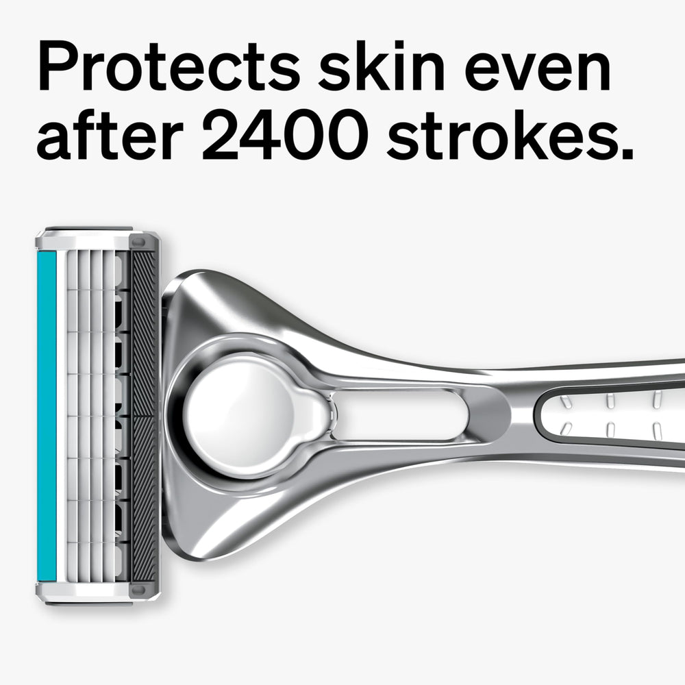 Schick Quattro Titanium cartridges displayed for easy, value-packed replacement.