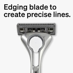 Schick Quattro Titanium refills lubricating strip with Aloe, Vitamin E, and Vitamin B5 for smooth glide.