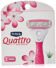 Schick Quattro for Women eight-blades refill close shave and smooth skin
