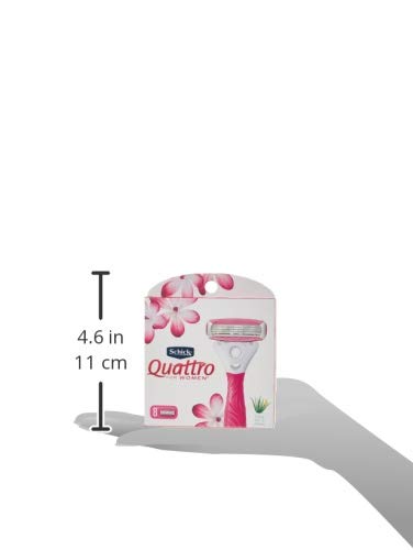 Schick Quattro for Women rubberized fuchsia-handle cartridge for secure control
