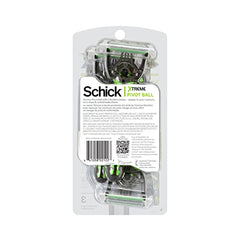 Schick Xtreme Pivot Ball Razor ergonomic handle for secure, non-slip control.