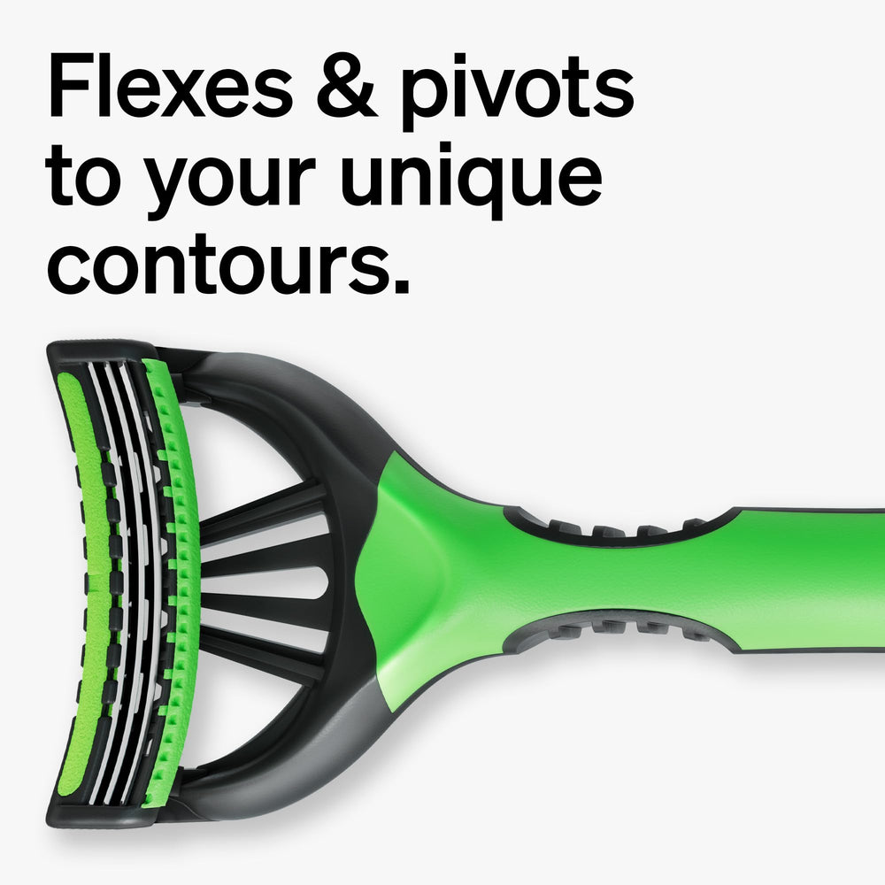 Schick Xtreme3 Sensitive razor ergonomic no-slip handle for precise control
