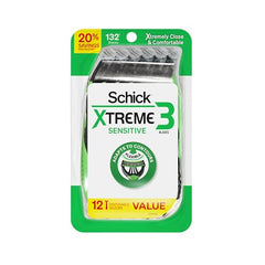Schick Xtreme3 Sensitive razor head-shaving use for scalp grooming