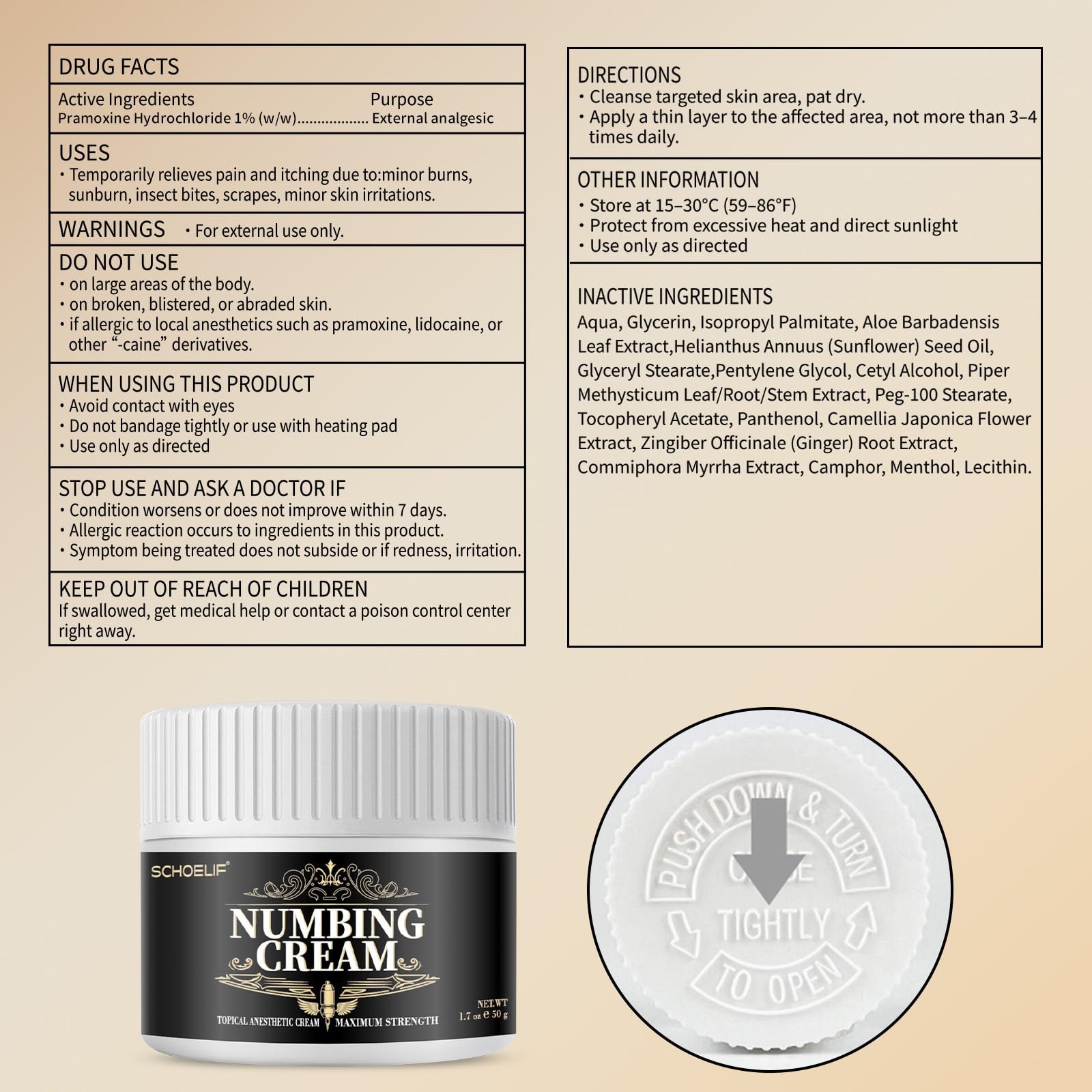 SCHOELIF onset timing illustrated as quick 10-minute onset for busy routines.