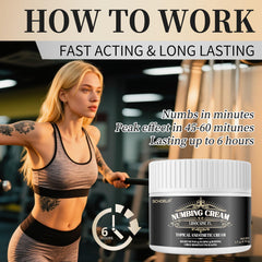 SCHOELIF Numbing Cream apply-to-skin demonstrates easy application for targeted temporary relief.