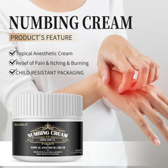 SCHOELIF Numbing Cream full-effect-45-60-min captures the timing window for longer-lasting relief.