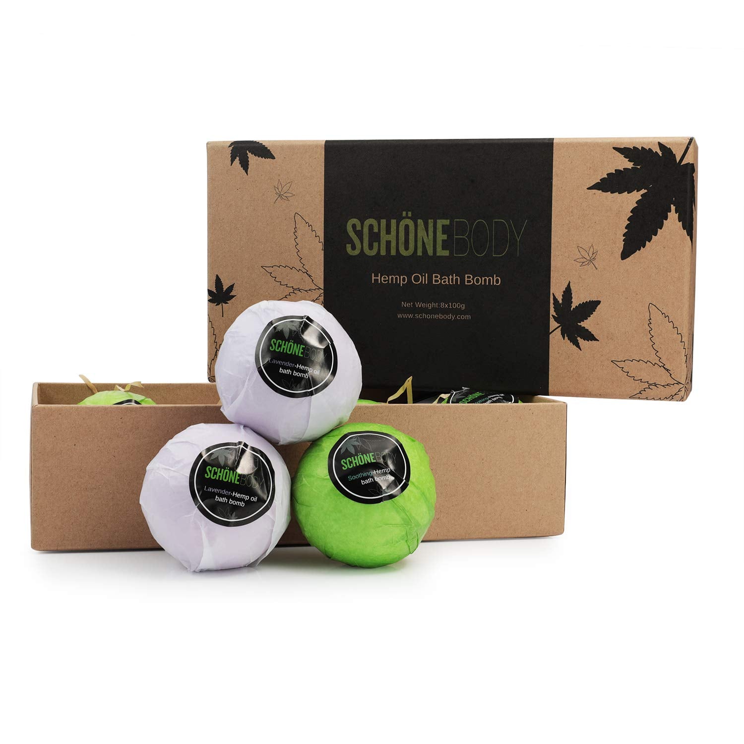 Schone Body lavender bath bomb steam for relaxing ritual