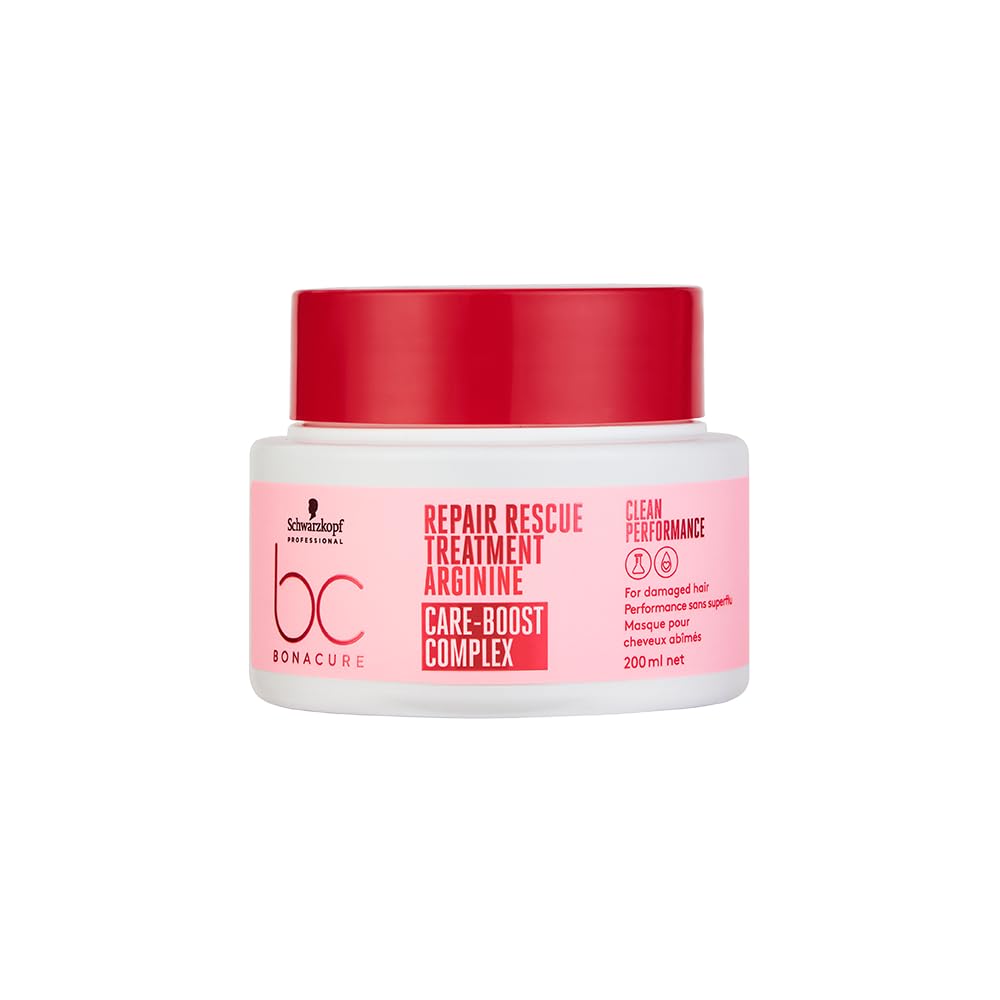 Schwarzkopf BC Peptide Repair Rescue Treatment bottle closed for targeted hair repair.