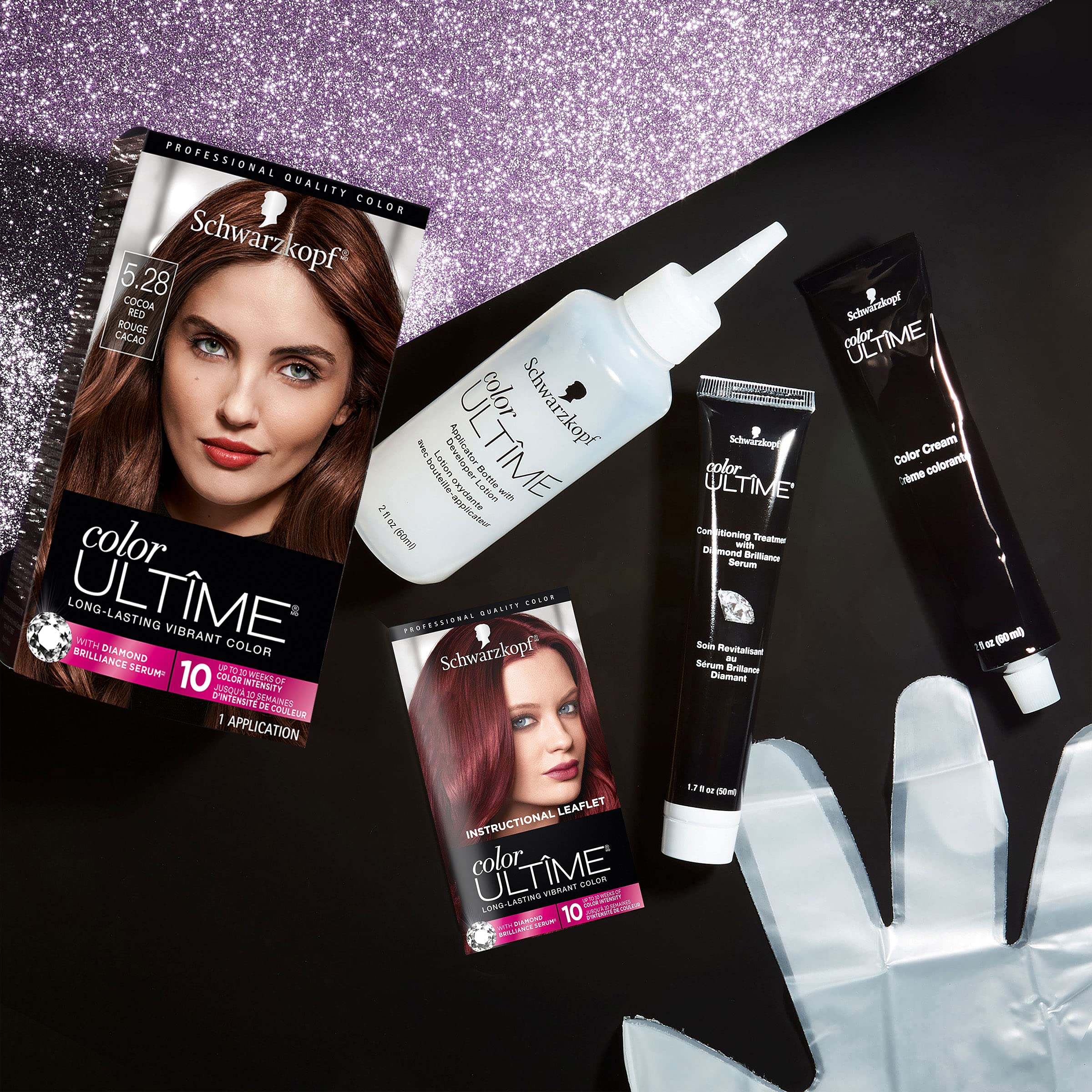 Schwarzkopf Color Ultime instruction leaflet guides step-by-step coloring at home.