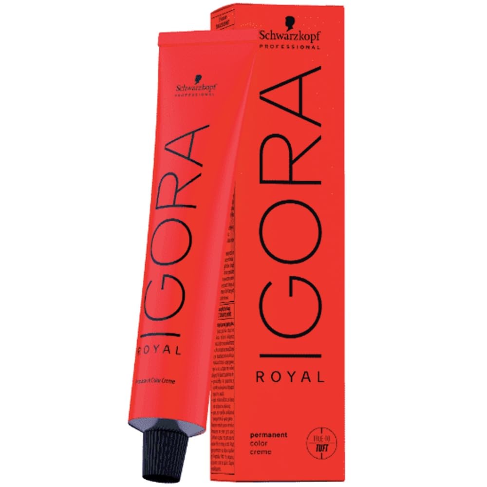 Schwarzkopf Igora Royal 6-1 Dark Blonde Cendre color swatch highlights vibrant, long-lasting shade.