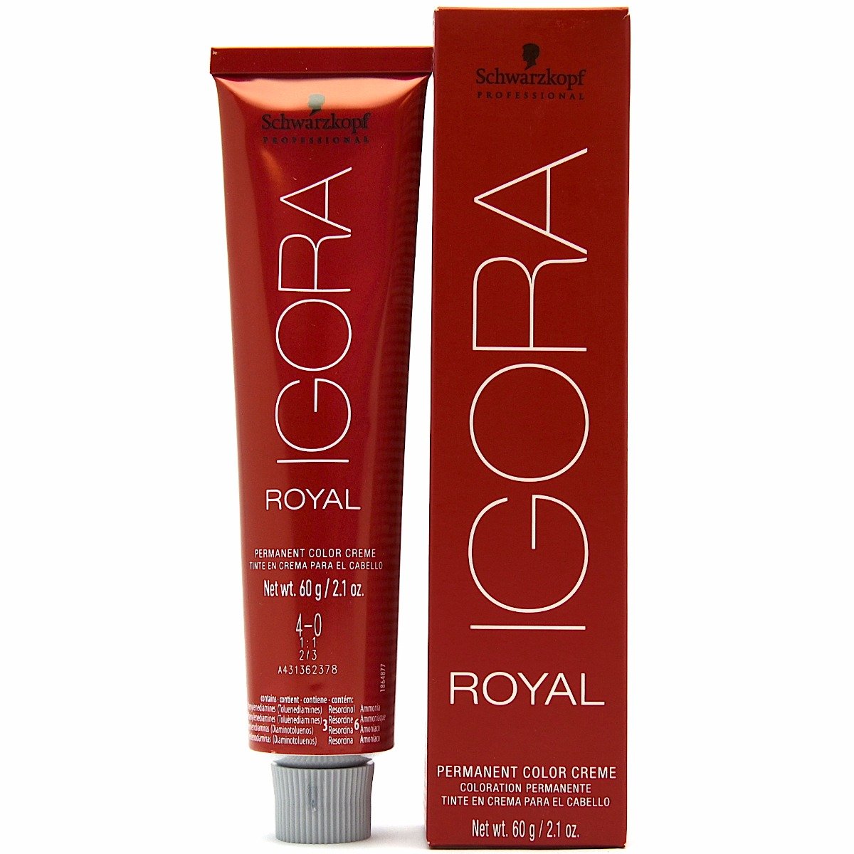 Schwarzkopf Igora Royal 6-88 color-application delivers vibrant, long-lasting red-blonde results.