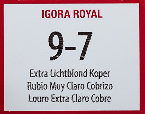 Schwarzkopf IGORA Royal 9-7 professional salon shot highlights expert-grade formula.