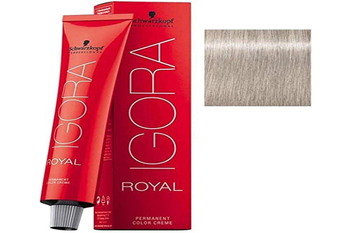 Schwarzkopf Igora Royal pastel ash blonde 9.5-1 swatch for even coverage and lasting shade