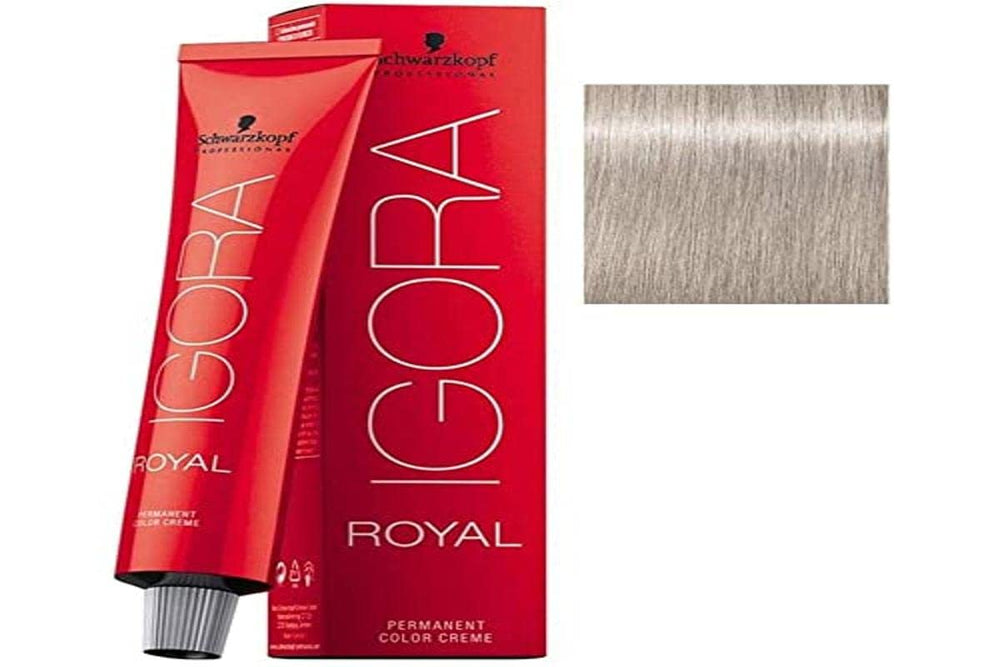 Schwarzkopf Igora Royal pastel ash blonde 9.5-1 swatch for even coverage and lasting shade