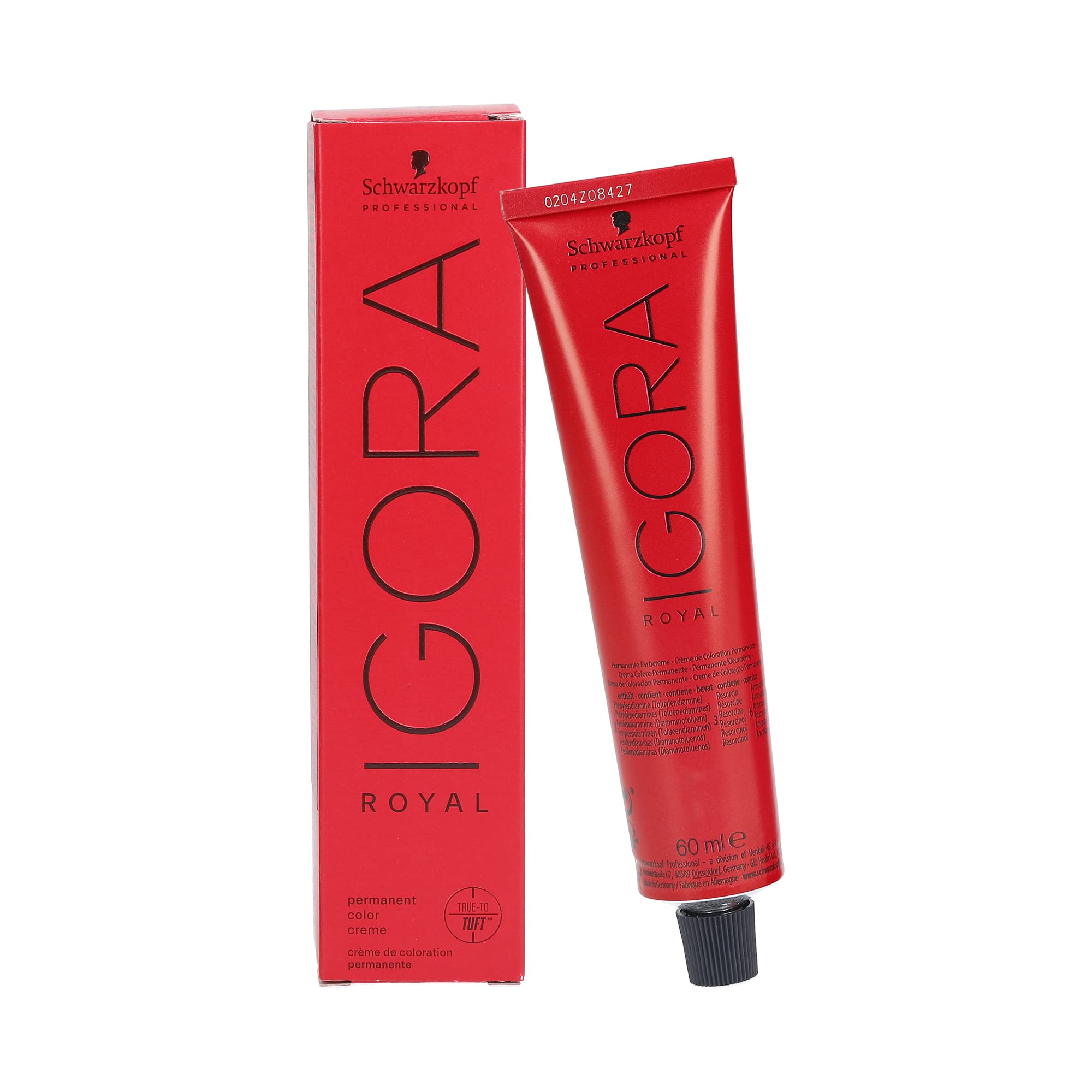 Schwarzkopf Igora Royal 7-1 packaging shows premium salon color for professional results.