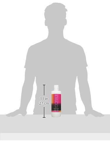 Schwarzkopf Igora Royal Vibrance activating lotion bottle demonstrates even coverage.