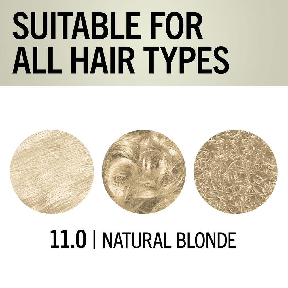 Schwarzkopf Keratin Blonde color cream swatch in natural blonde shade