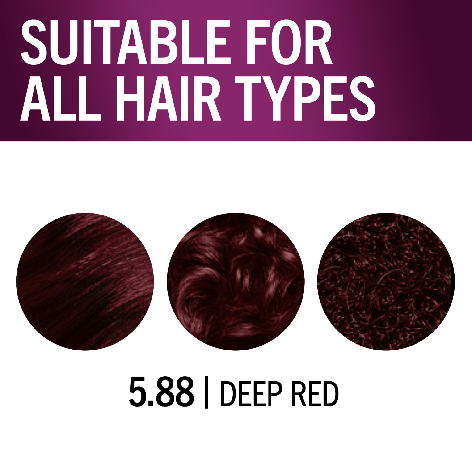 Schwarzkopf Keratin Color Deep Red developer bottle shows consistent color lift