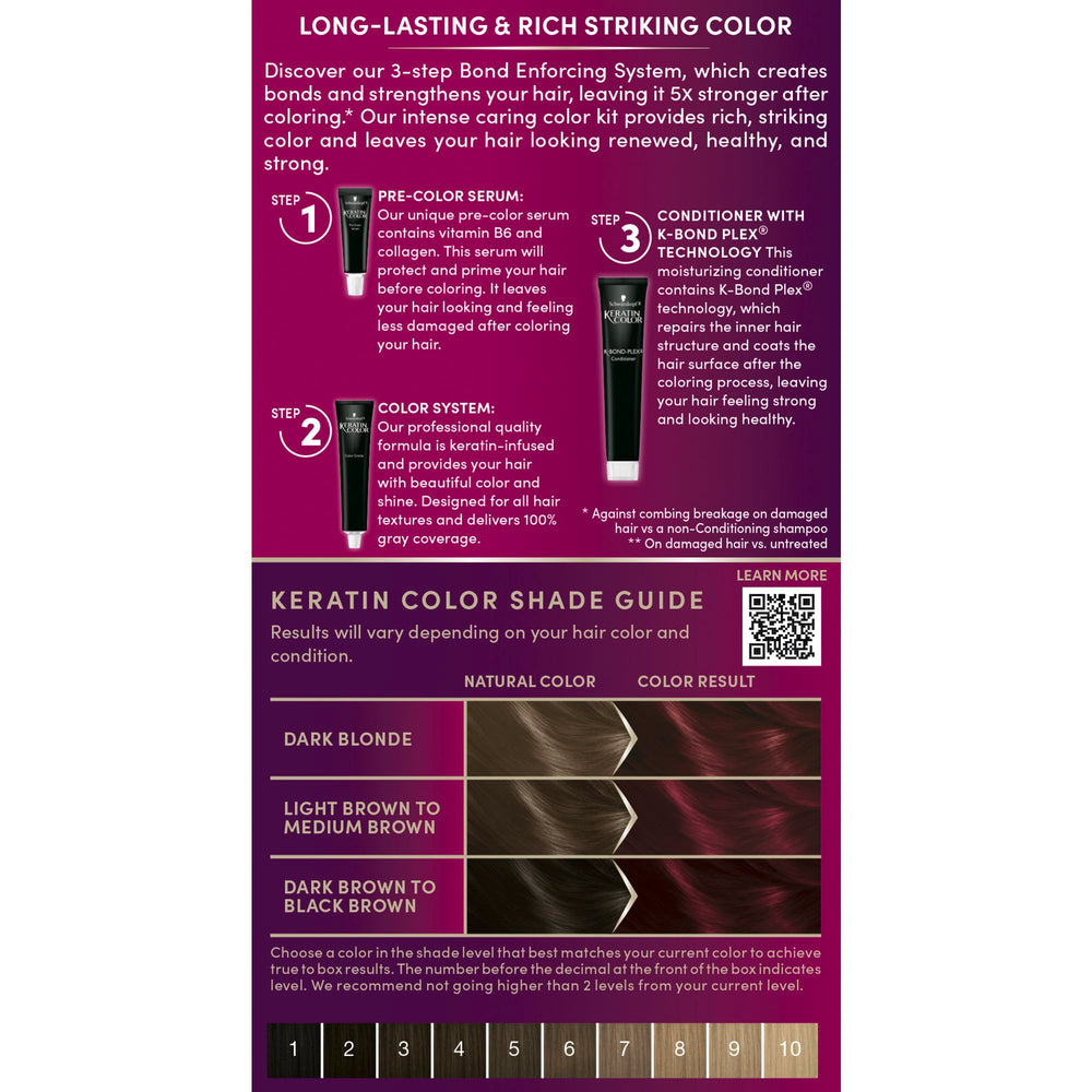 Schwarzkopf Keratin Color Deep Red disposable gloves for clean at-home application