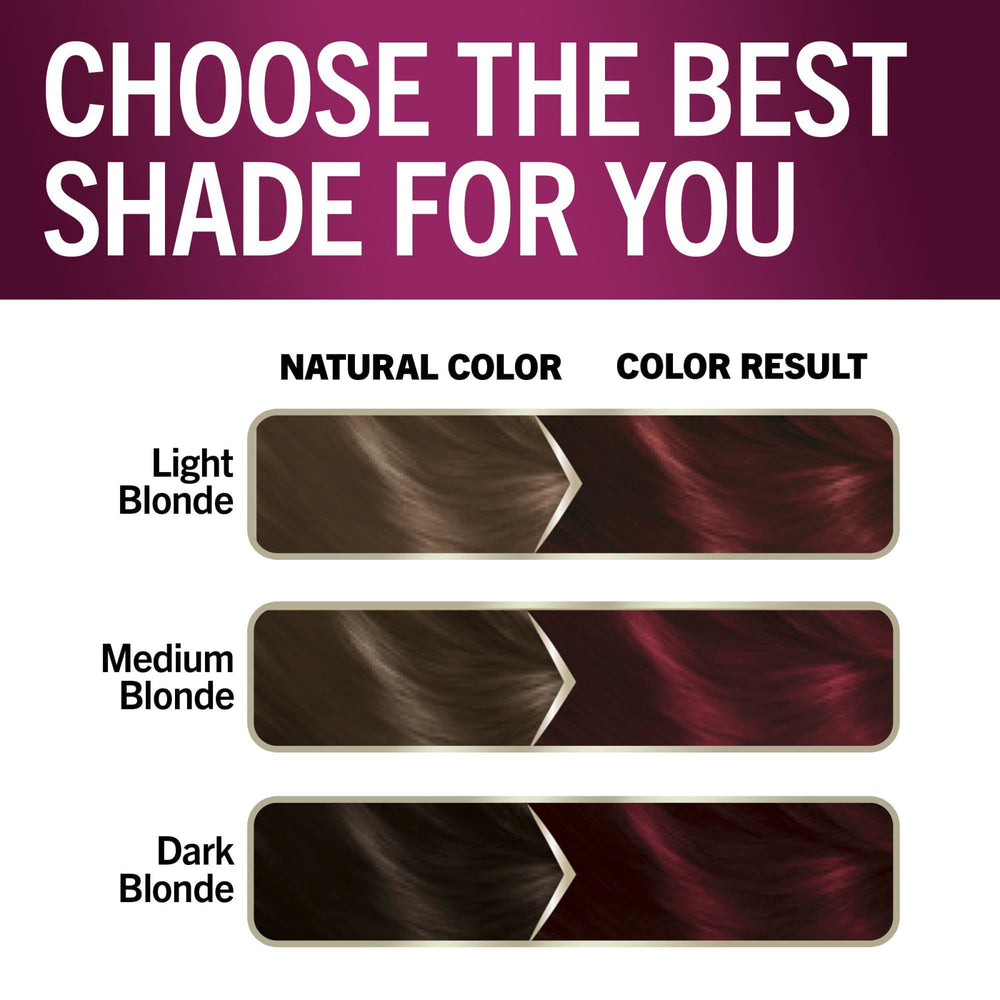 Schwarzkopf Keratin Color Deep Red finished look on model showcasing rich shade