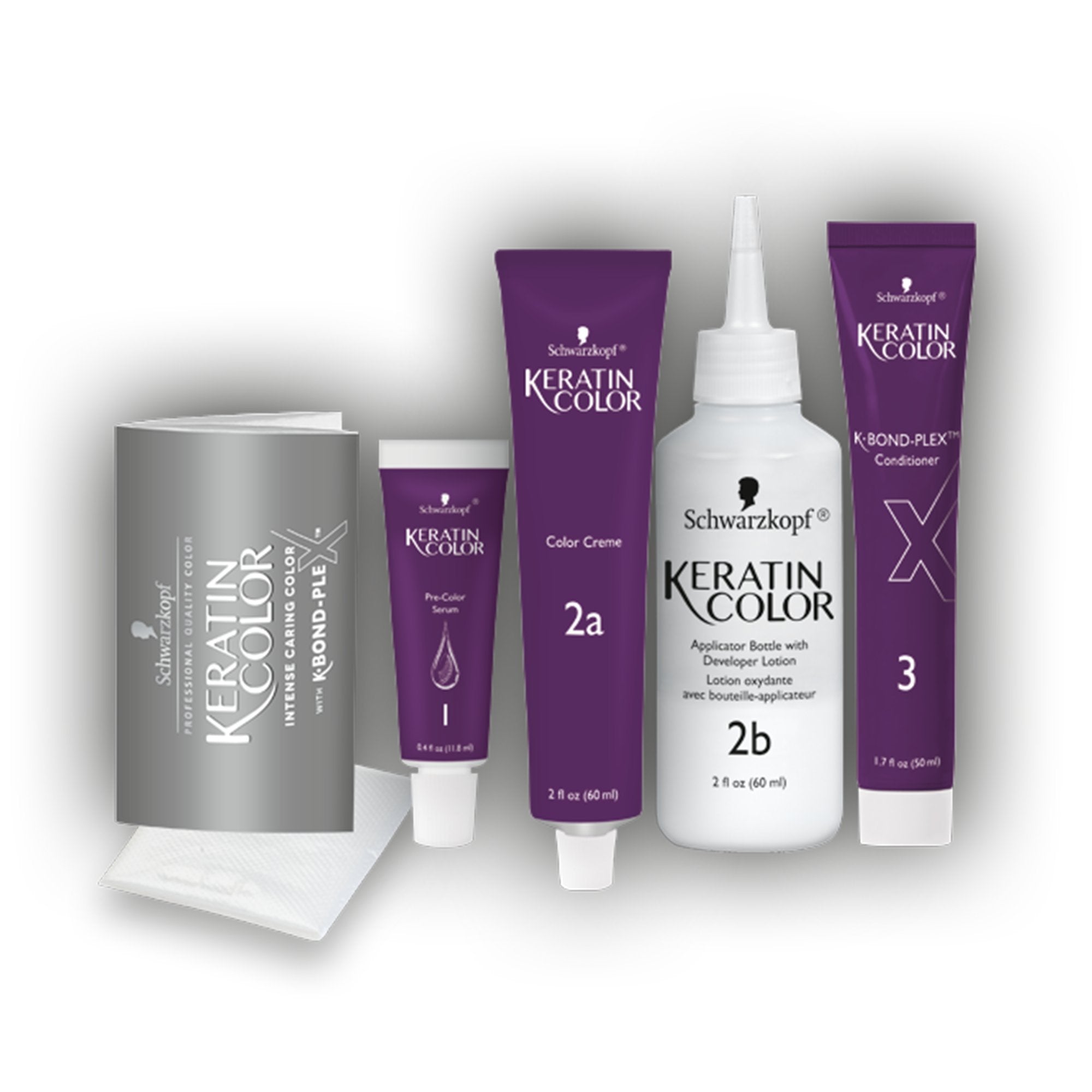 Schwarzkopf Keratin Color demonstrates even color from root to tip