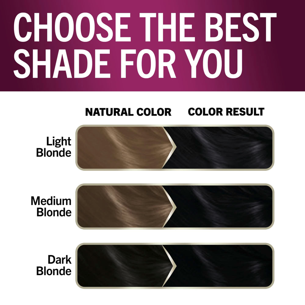Schwarzkopf Keratin Color finished hair shine photo emphasizing fade-resistant color.