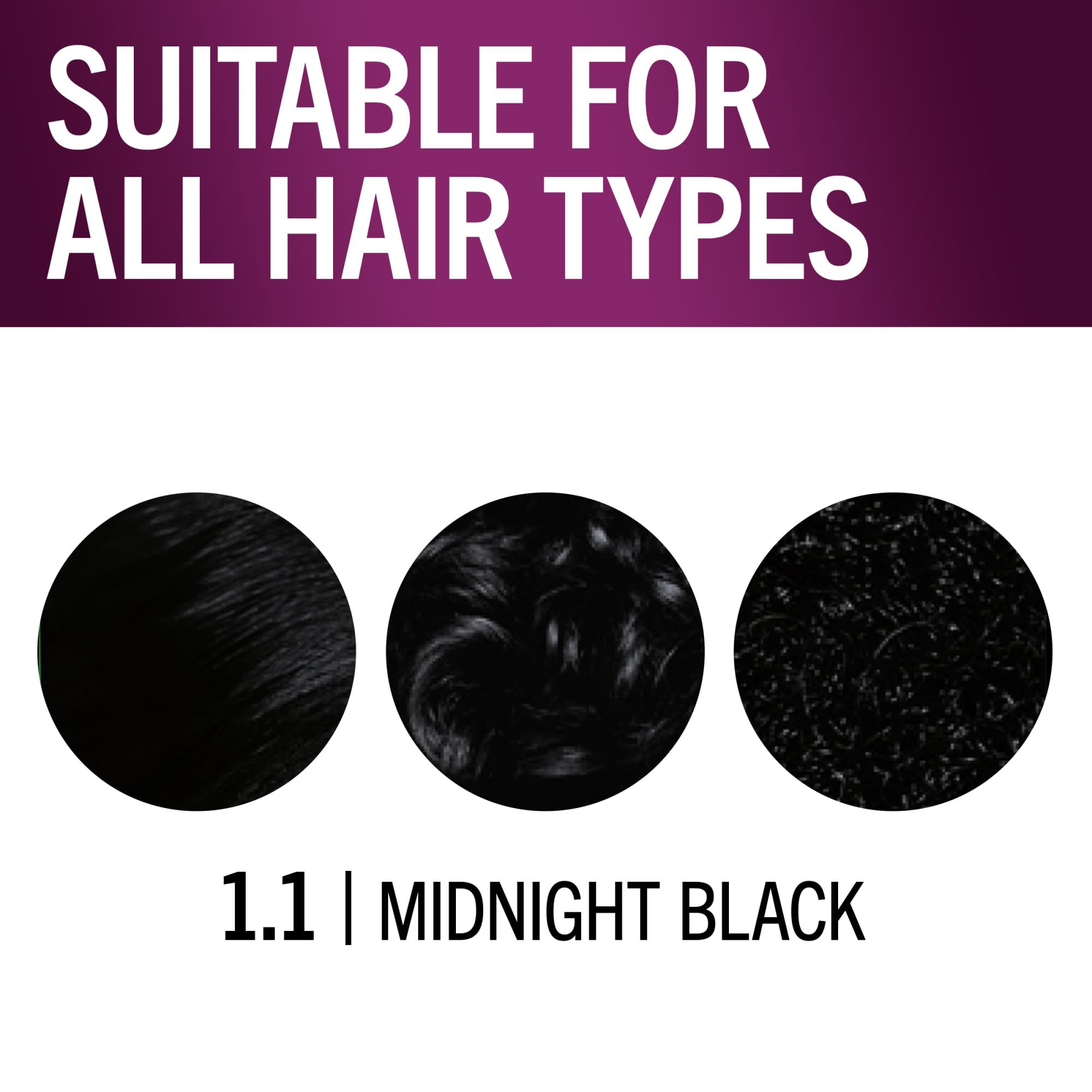 Schwarzkopf Keratin Color Midnight Black post-color conditioner seals cuticles for lasting strength and shine.
