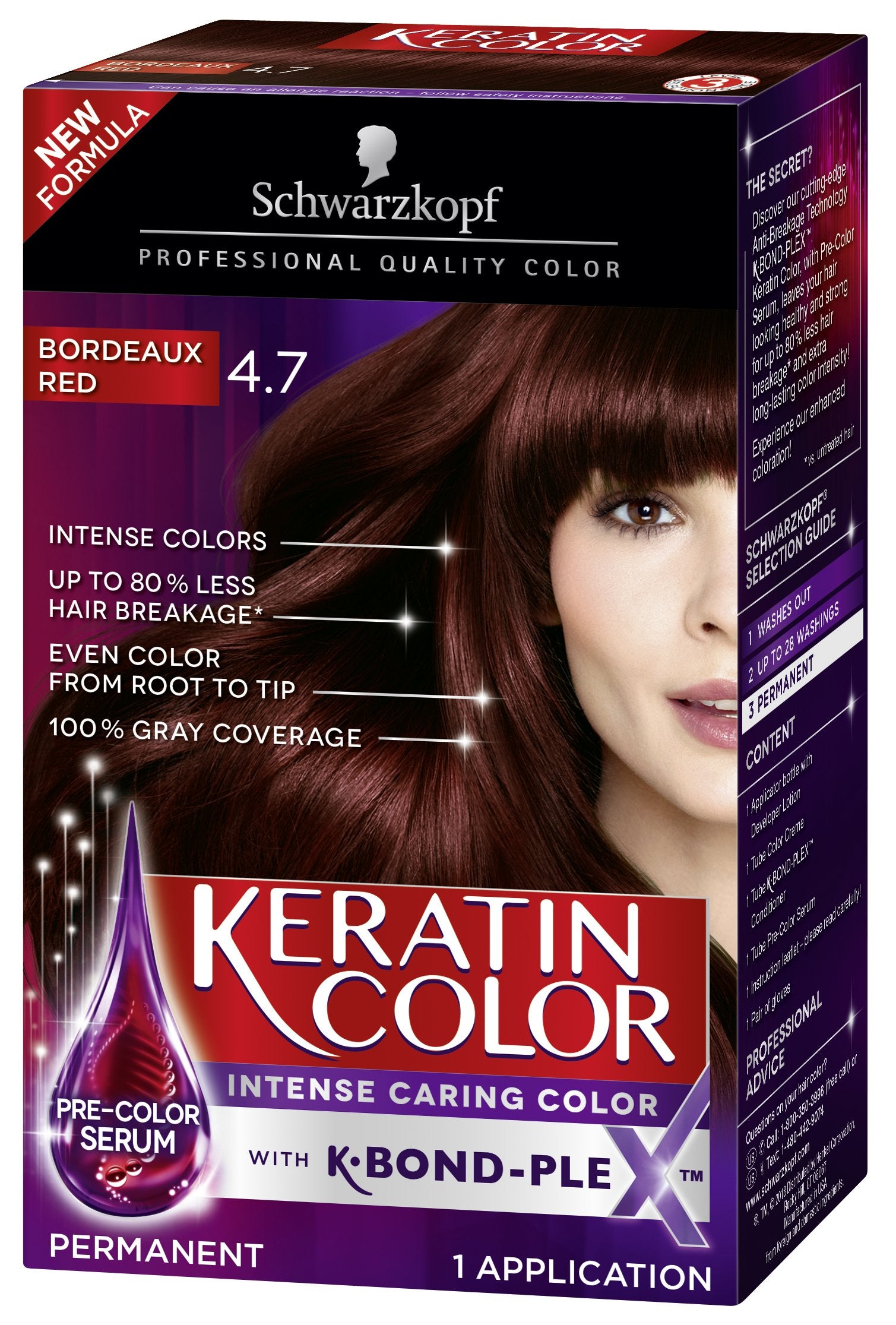 Schwarzkopf Keratin Color Pre-Color Serum application for even root-to-tip color