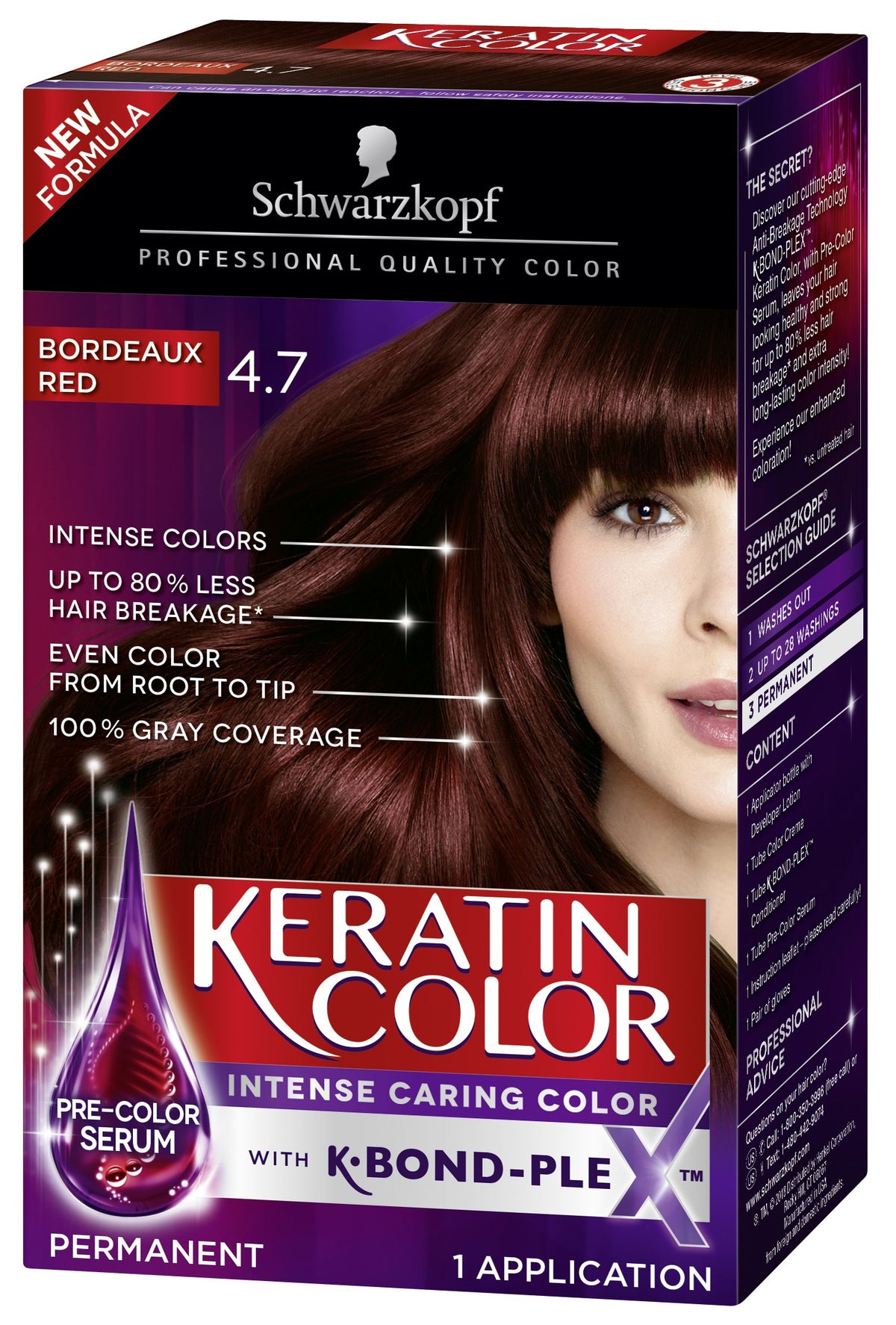 Schwarzkopf Keratin Color Pre-Color Serum application for even root-to-tip color