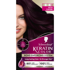 Schwarzkopf Keratin Color Rich Caviar color cream bottle for vibrant, even coverage