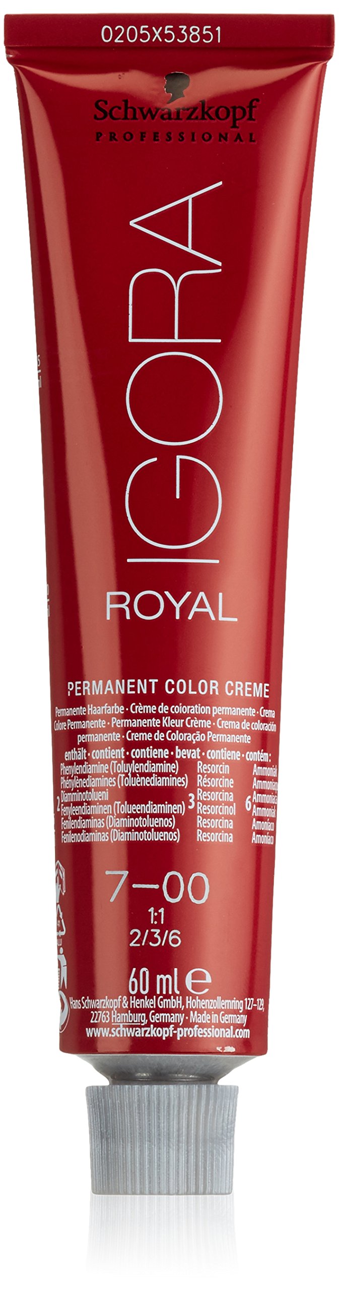 Schwarzkopf Professional Royal Igora 7-00 packaging box highlights professional-grade presentation