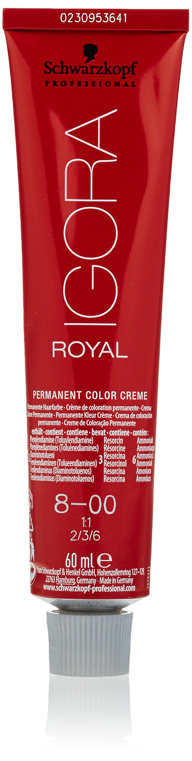 Schwarzkopf Royal IGORA 8-00 bottle pour for smooth application and rich color