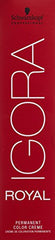 Schwarzkopf Royal Igora 8-77 color cream demonstrates creamy texture for easy spread.