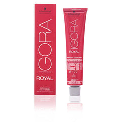 Schwarzkopf Royal Igora 8-77 gloves included for clean, precise color application.