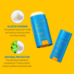 SCINIC Enjoy Super Active Airy Sun Stick delivers a powdery finish and clean look