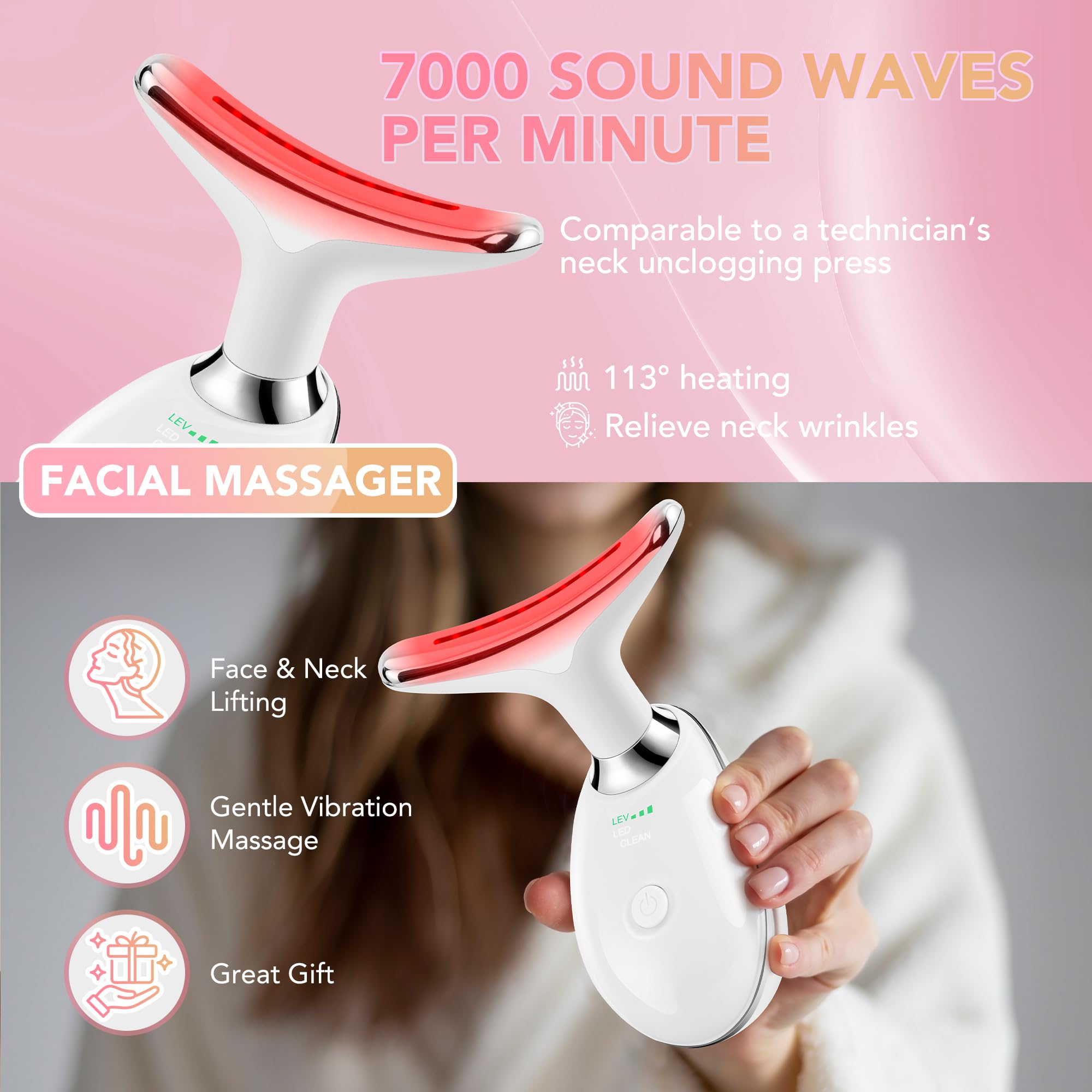 Scopck warm vibration therapy demonstrates versatile heat and vibration modes for relaxation.