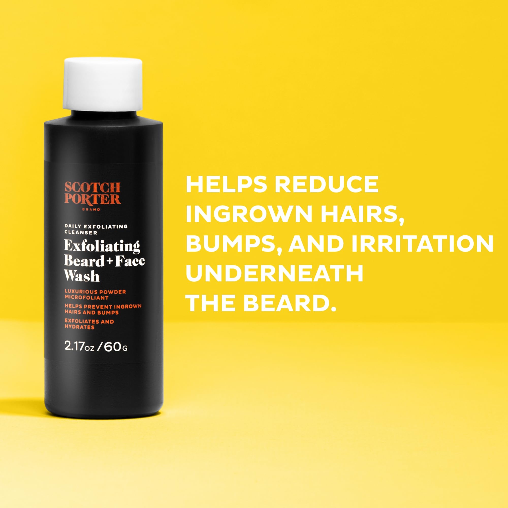 Scotch Porter exfoliating beard wash willow bark and horsetail ingredients for healthy follicles