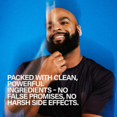 Scotch Porter patchy beard before-after image suggesting fuller look and better coverage