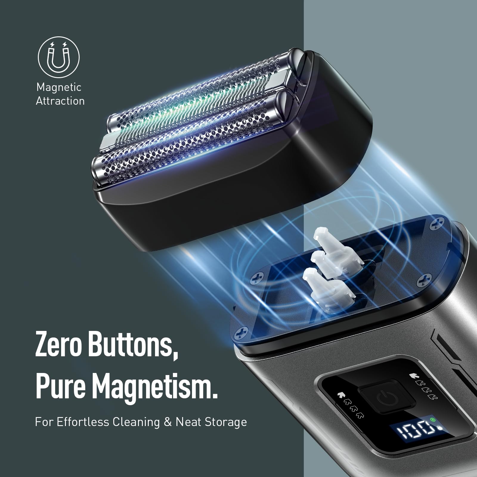 Scrorui dual-head system with 45° trimmer enables precise edge grooming.