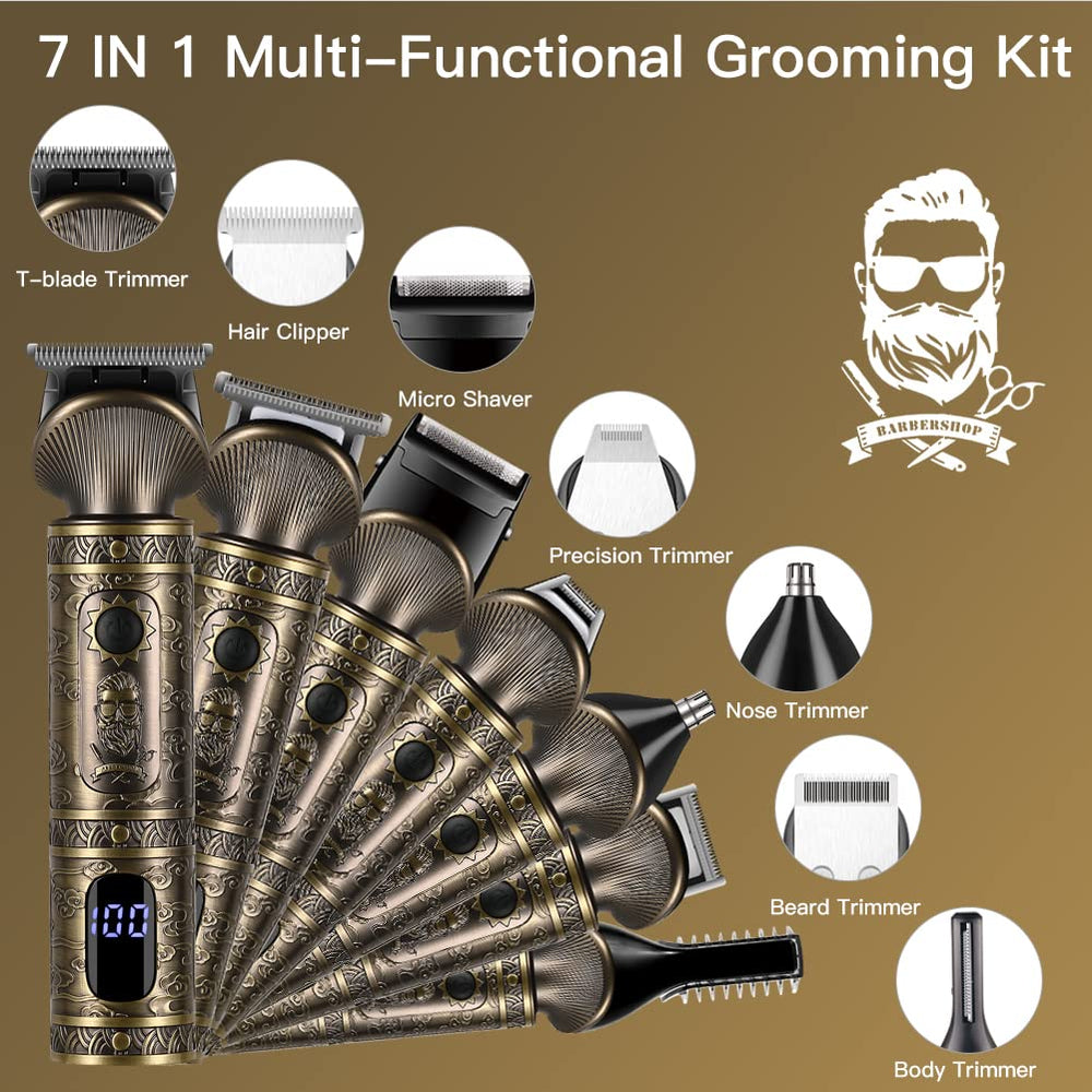 Scttomon beard-trimmer-kit side view highlights compact ergonomic design for comfortable long use.