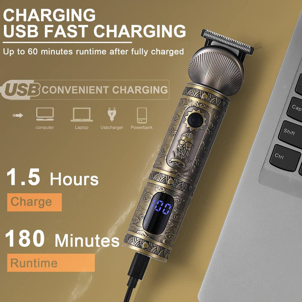 Scttomon beard-trimmer-kit hair clipper setup shows multiple guard options for various lengths.