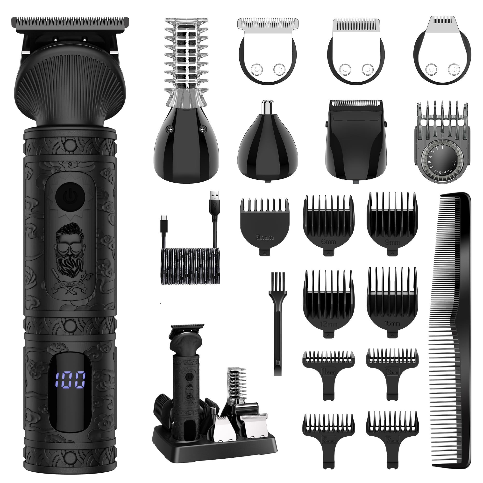 Scttomon beard trimmer with T blade precision for clean edges