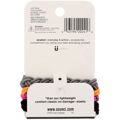 Scunci 3x-stronger braided elastics emphasize durability for workouts and busy days.