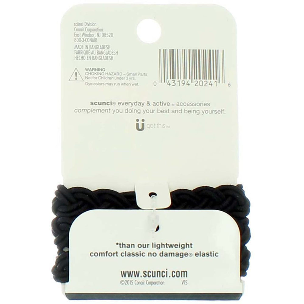 Scunci assorted-colors pack shows multiple hues for outfits and routines.