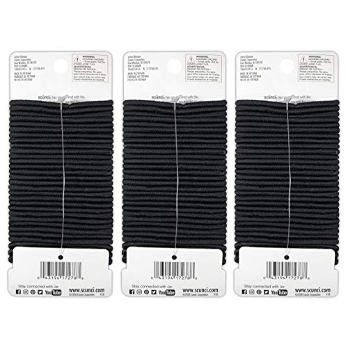 Scunci Effortless Beauty elastics securing a workout ponytail with secure grip
