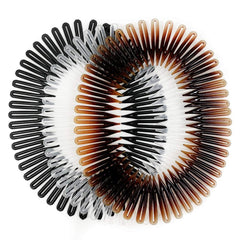 Scunci Effortless Beauty Stretch Hair Comb in opaque white showcases sleek, versatile styling.