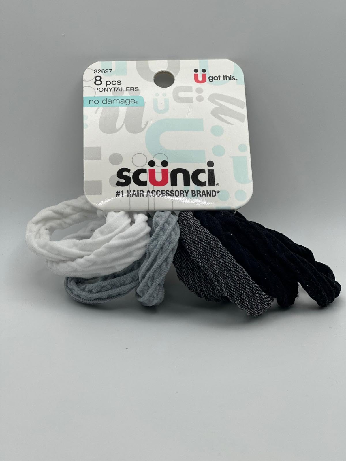 Scunci No Damage Ponytailers seamless design close-up for dent-free look