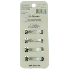 Scunci No-slip Grip Auto Clasp Barrettes black closeup for sleek style