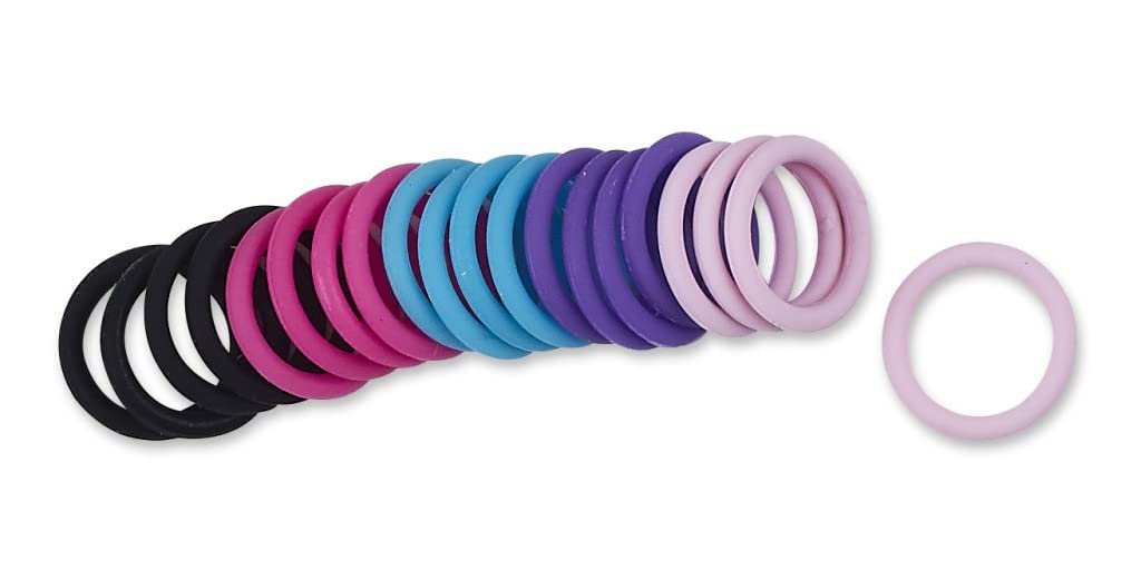 Scunci No-Slip Grip Evolution mini ponytailers elastic closeup showing soft material for secure casual wear.