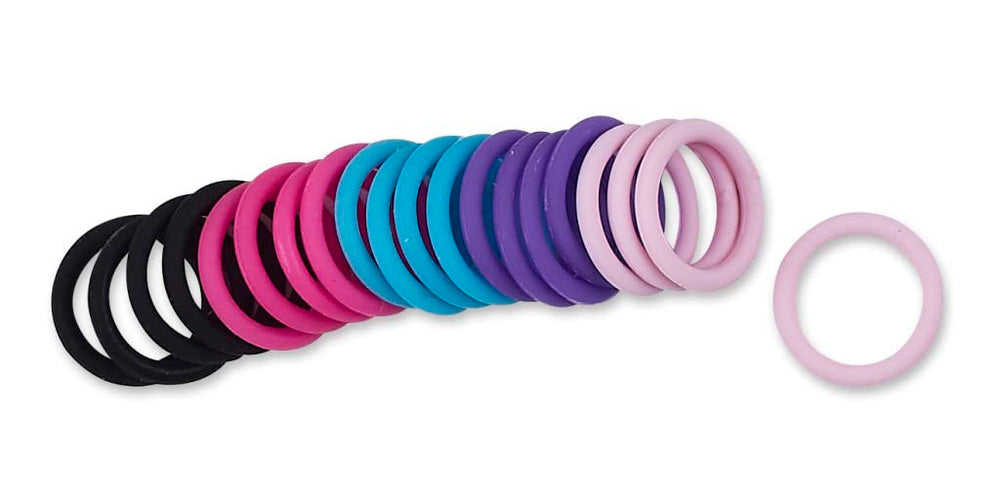 Scunci No-Slip Grip Evolution mini ponytailers elastic closeup showing soft material for secure casual wear.